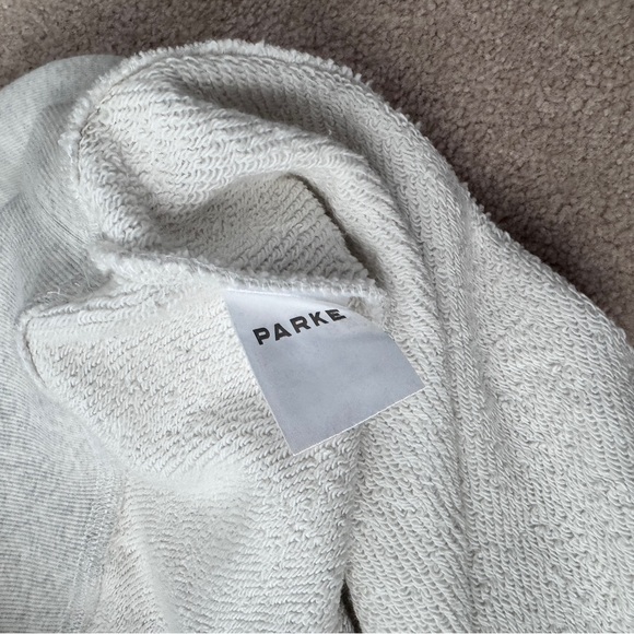 NWT Parke x Set Active Collaboration Varsity Mockneck L/XL Gray Sweatshirt Orca - Picture 7 of 10